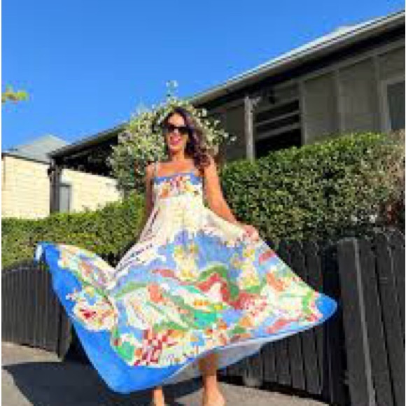 Alemais Nadia Linen Sundress - 4 - NWT - Picture 4 of 8